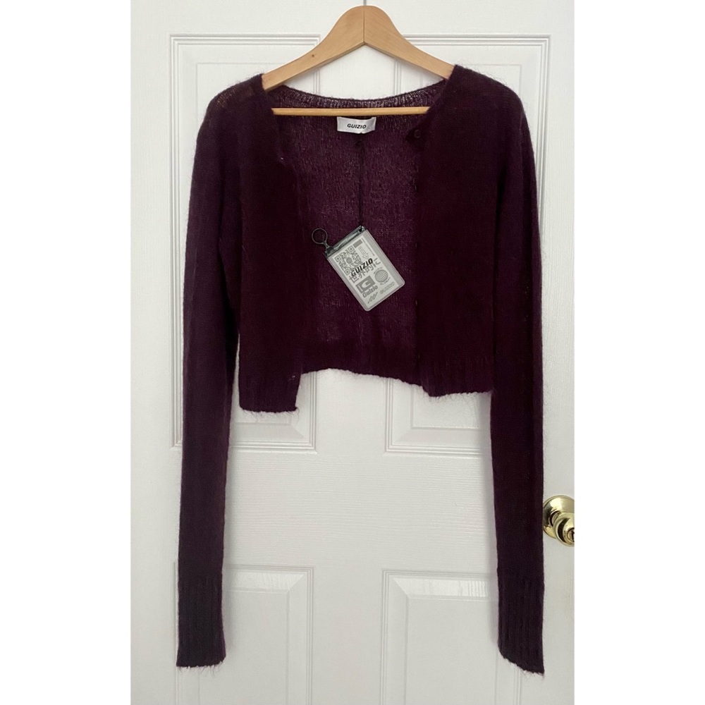Danielle Guizio Mohair Ribbed Cardigan